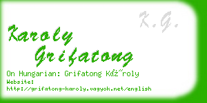 karoly grifatong business card